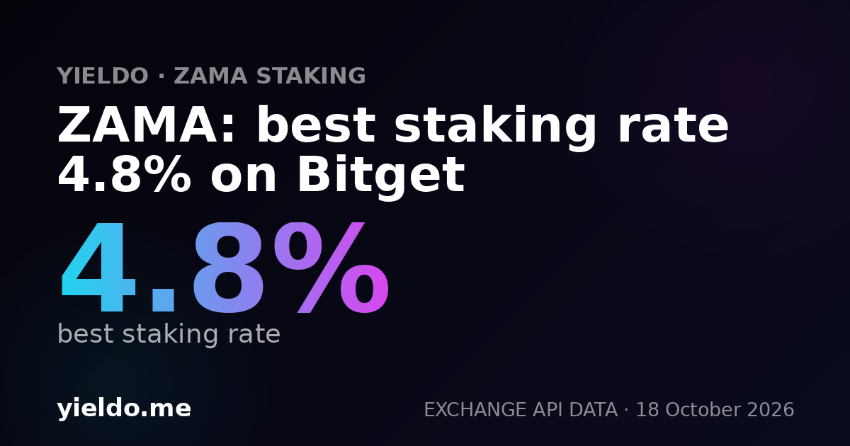 ZAMA: best staking rate 4.8% on Bitget