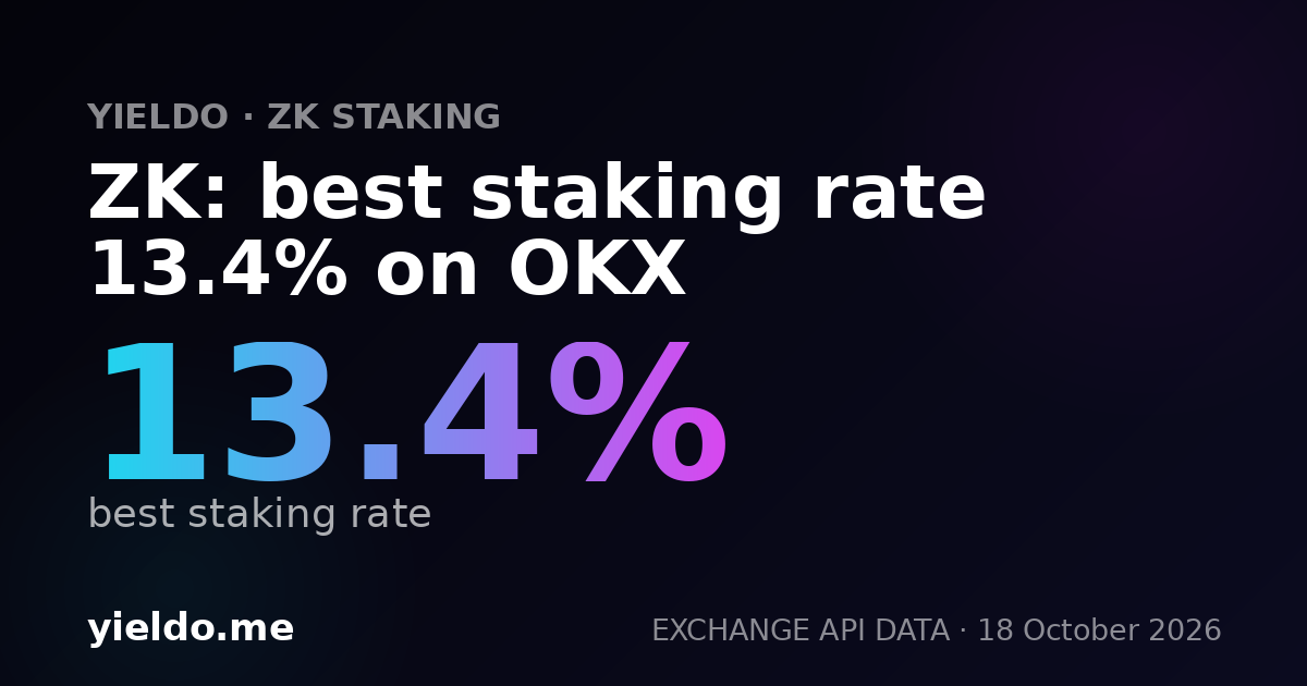 ZK: best staking rate 14.3% on OKX